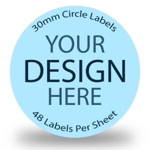 30mm Circle labels 38 per sheet