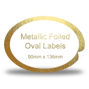 Metallic Oval Labels 95mm x 134mm