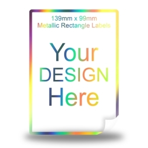 Metallic Rectangle Labels 99mm x 139mm