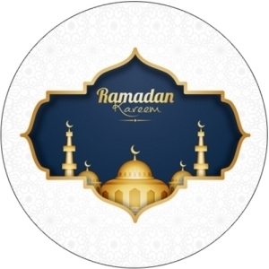 Eid / Ramadan Mubarak 37mm circle labels design 17