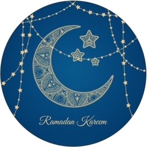 Eid / Ramadan Mubarak 37mm circle labels design 2