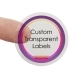 Transparent Circle Labels 25mm