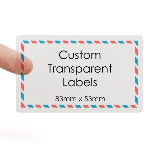 Transparent Rectangle Label 83mm x 53mm