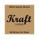 Kraft Square Labels 30mm printed by beanprint