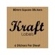 Kraft Square Labels 80mm