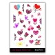 Love Valentines Stickers Bumper Pack printed by beanprint