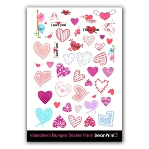 Heart Valentines Stickers Bumper Pack