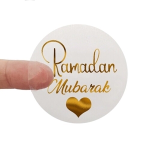Eid / Ramadan Metallic Foil Transparent Stickers Design 5