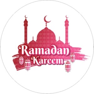 Eid / Ramadan Mubarak 37mm circle labels design 25