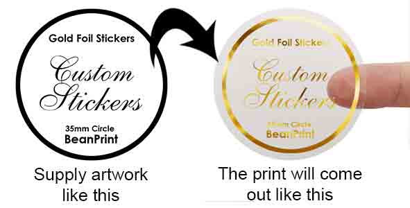 transparent foil stickers example of how to provide artwork