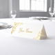 Personalised Gold Flowers Place Cards