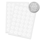 Transparent White Print Circle Labels 37mm