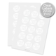 Transparent White Print Circle Labels 51mm