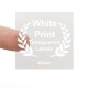 on a finger 40mm transparent white print label