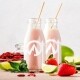 smoothie glasses with 80mm white transparent sticker