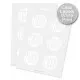 Transparent White Print 80mm Square Labels