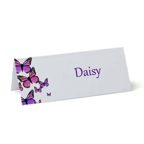 Personalised Butterfly Name Place Cards