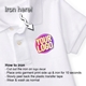 White polo shirt with a custom Your Logo heat transfer design and ironing instructions, showing where to apply the decal for personalised clothing.