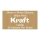 brown kraft 64mm x 34mm label with white print