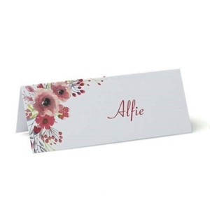 Personalised Watercolour Flowers Name Place Cards