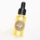 kraft brown 19mm label with white print on a yellow pipette bottle