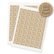 Kraft White Print Square Labels 30mm