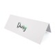 Green Personalised Metallic Name Place Cards