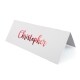 Personalised Metallic Red Place Cards