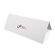 Personalised Metallic Silver Place Cards