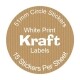 51mm brown kraft label with white print