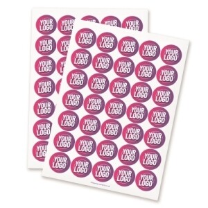 37mm circle Stickers on a sheet