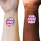 showing temporary tattoos on different skin tones