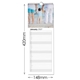 Personalised photo kitchen calendar measuring 148mm wide by 420mm long with daily writing spaces.