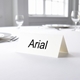 Personalised Place Cards Arial Font