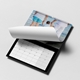 Personalised A4 photo calendar with a black design and easy-to-turn wire-bound pages