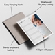 Personalised A4 planner calendar with an easy hanging hook, wire binding, greyboard backing and 170gsm silk paper.