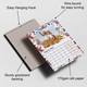 Personalised A4 calendar with an easy hanging hook, wire binding, greyboard backing and 170gsm silk paper