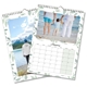 An A4 photo calendar showingyour image. One image features a family photo of your choice The calendar is spiral-bound with space for your images above each month.