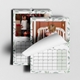 Custom A4 photo calendars with a green leaf design and monthly planning pages