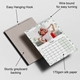 Personalised A4 calendar with an easy hanging hook, wire binding, greyboard backing and 170gsm silk paper