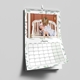 Personalised A4 family photo calendar with a leafy border, wire binding and hanging hook