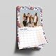 A 2025 A3 photo calendar opened to April, featuring your own photo or picture. The calendar is spiral-bound with a white hanging hook, showcasing a clean grid layout for daily notes and reminders.