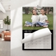 Personalised A3 July 2027 wall calendar featuring two sisters sitting together on grass.