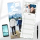 Two personalised photo kitchen calendars, including a green leaf design with a daily planning layout.