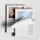 Personalised monthly calendars featuring custom photographs and turning pages