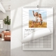 Personalised 2027 photo calendar hanging on a wall in a modern home