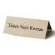 Kraft Personalised Place Cards Times New Roman Font