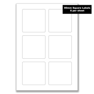 Blank Labels Square  80mm