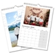 An A4 photo calendar showingyour image. One image features a family photo of your choice The calendar is spiral-bound with space for your images above each month.