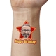 Red Star With Face Temporary Tattoos